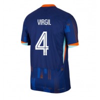 Camiseta Países Bajos Virgil van Dijk #4 Segunda Equipación Replica Eurocopa 2024 mangas cortas